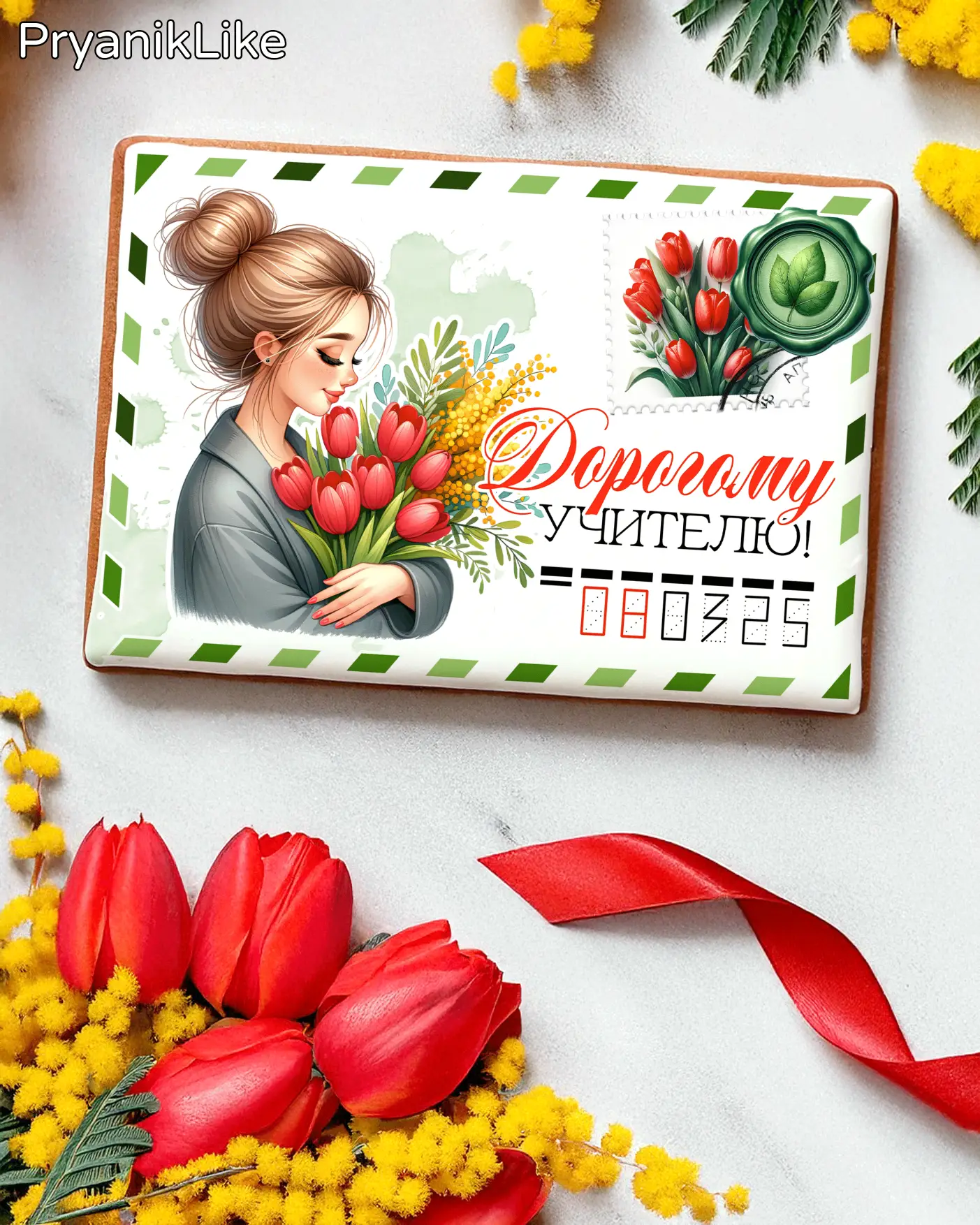 NEW Пряник Письмо учителю (10-15 см.)